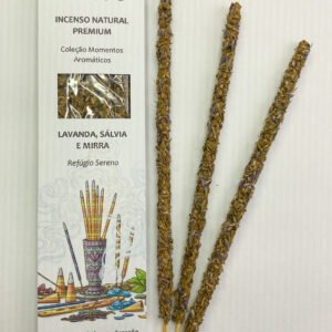 Incenso Refúgio Sereno (Lavanda, Sálvia e Mirra)